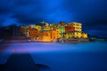 Boccadasse in Genoa, Italy during storm