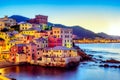 Boccadasse village in Genoa city, Italy