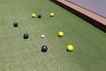 Bocce Ball Game in Play Royalty Free Stock Photo