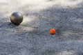 Bocce ball and jack Royalty Free Stock Photo