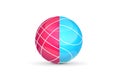 Bocce ball. Logo or icon for the game design. Vector illustration.