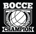 Bocce Champion Badge Emblem Illustration