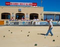 Bocci being played in Bugibba, Malta Royalty Free Stock Photo