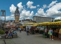 Bockenheimer fruit and vegetable market, weekly market on the Bockenheimer Warte, Frankfurt, Germany