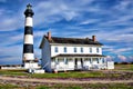 The Bodie Island Lighthouse and keeper`s home is an idyllic setting