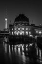 The Bode Museum at night. Royalty Free Stock Photo