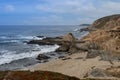 Bodega Head coastline on a sunny day with few clouds Royalty Free Stock Photo