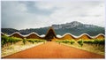 Bodegas winery Ysios, designed by the architect Santiago Calatrava