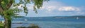 Bodensee Lake Constance in Germany panoramic landscape Royalty Free Stock Photo