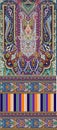 Boder textile design print red combinatin