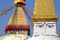 BODHNATH, NEPAL: The Bodhnath Stupa near Kathmandu Royalty Free Stock Photo