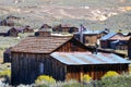Bodie, CA, September 5, 2018: Abandoned in Bodie ghost buildings town on a sunny day.