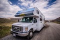 Cruise America RV recreational vehicle is parked in Bodie Ghost Town. These cars are rental