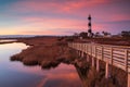 Sunrise at Bodie Island Lighthouse Outer Banks NC Royalty Free Stock Photo