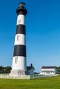 Bodie Island Lighthouse and Double Keeper`s Quarters Royalty Free Stock Photo