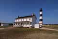 Bodie Island Lighthouse and keepers house in Nags Head, North Carolina. Royalty Free Stock Photo