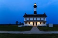 Bodie Island Lighthouse near Oregon Inlet NC at dusk, the blue hour.