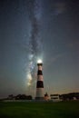 Bodie Island Lighthouse under the Milky Way Galaxy Royalty Free Stock Photo