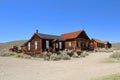 Bodie State Historic Park, Wooden Houses in Desert Landscape at Ghost Town, Eastern Sierra Nevada, California, USA Royalty Free Stock Photo