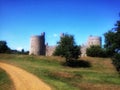 Bodium Castle from the bottom of a hill Royalty Free Stock Photo