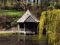 A magical park full of trees and flowers-Bodnant Garden is a National Trust property near Tal-y-Cafn, Conwy, Wales
