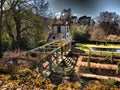 A magical park full of trees and flowers-Bodnant Garden is a National Trust property near Tal-y-Cafn, Conwy, Wales