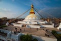 Bodnath (Boudha) Stupa, Kathmandu Nepal - the worlds largest Bud Royalty Free Stock Photo
