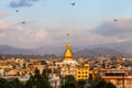 Bodnath Stupa in Kathmandu in Nepal Royalty Free Stock Photo