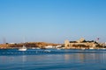 Bodrum castle and Aegean sea in Turkey Royalty Free Stock Photo