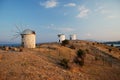 Bodrum old windmills Royalty Free Stock Photo