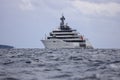 The giant superyacht Eclipse, owned by Russian businessman Roman Abramovich, anchored in Bodrum\'s