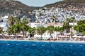 BODRUM, TURKEY - JUNE 24, 2014: Aerial view to the city. Bodrum is famous for housing the Mausoleum of Halikarnassus, one of the