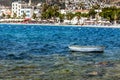 BODRUM, TURKEY - JUNE 24, 2014: Aerial view to the city. Bodrum is famous for housing the Mausoleum of Halikarnassus, one of the