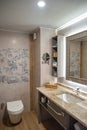 The interior of the bathroom in the hotel `Samara`, located in Bodrum. Turkey. Royalty Free Stock Photo
