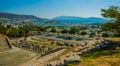 BODRUM, TURKEY: Panoramic view of the city from the amphitheater on a sunny day. Royalty Free Stock Photo