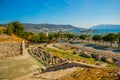 BODRUM, TURKEY: Panoramic view of the city from the amphitheater on a sunny day. Royalty Free Stock Photo