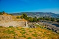 BODRUM, TURKEY: Panoramic view of the city from the amphitheater on a sunny day. Royalty Free Stock Photo