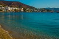 BODRUM, TURKEY: View of Bodrum Beach, Aegean sea, traditional white houses, marina, sailing boats, yachts in Bodrum. Royalty Free Stock Photo