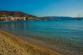 BODRUM, TURKEY: View of Bodrum Beach, Aegean sea, traditional white houses, marina, sailing boats, yachts in Bodrum. Royalty Free Stock Photo