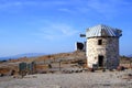 Windmills of Bodrum captured in front view. Royalty Free Stock Photo