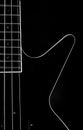 Body of ablack bass guitar Royalty Free Stock Photo