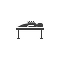 Body acupuncture therapy vector icon