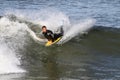 Body boarder riding wave Royalty Free Stock Photo