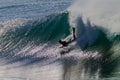 Body Boarding Drop Wave Royalty Free Stock Photo