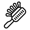 Body brush icon outline vector. Massage scrubber tool