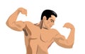 Body Builder Flexing His Muscles Royalty Free Stock Photo