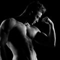 Body builder posing Royalty Free Stock Photo