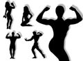 Body builder silhouette