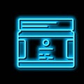 body butter neon glow icon illustration