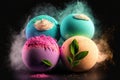 Body care bath bombs. Wellness/SPA concept Royalty Free Stock Photo